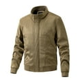 thumbnail image 1 of Vedolay Men Jackets for Winter Button Down Soft Long Sleeve Lightweight Ribbed Shrug Khaki,3XL, 1 of 2