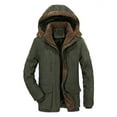 thumbnail image 1 of Vedolay Men Jackets for Winter Fashion Casual Autumn and Winter Thick Hooded Jacket Clothes Green,4XL, 1 of 4