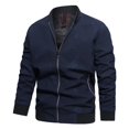 thumbnail image 1 of Vedolay Men Jackets for Winter Thick Long Sleeve Blazer Jacket Loose Men Outerwear Blue,XL, 1 of 3