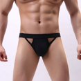 thumbnail image 1 of Vedolay Men Panties Men's Super Thin Slim Fit No Pouch Triangle Bikini and Briefs,Black L, 1 of 3