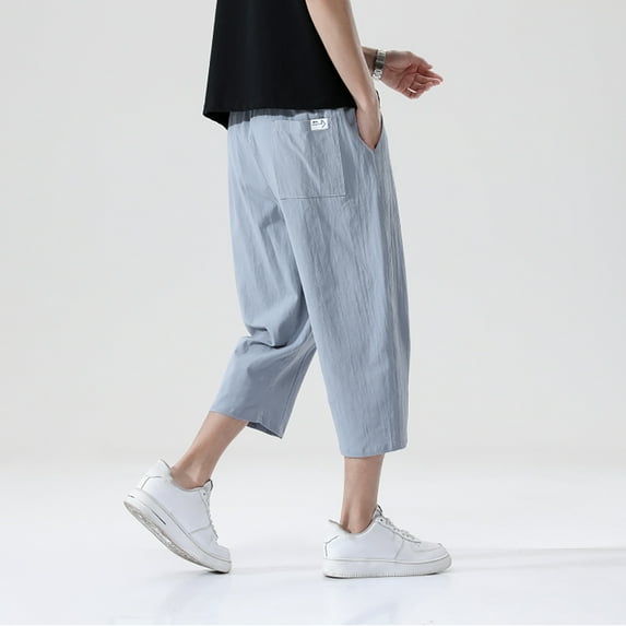 Vedolay Men Pants Casual Slim Fit Pants Fashion Men Casual Work Cotton Blend Elastic Waist Long Pants High Waisted Cargo Pants,Gray 3XL
