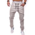thumbnail image 1 of Vedolay Men Pants Casual Stretch Men's Stretch Multi-Pocket Skinny Cargo Pants,Beige XL, 1 of 5