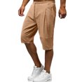 thumbnail image 1 of Vedolay Men Pants Mens Streetwear Elastic Waist Loose Straight Leg Baggy Cargo Pants with Multi Pockets,Khaki XL, 1 of 5