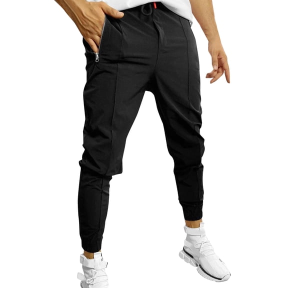 Vedolay Men Pants Relaxed Fit Camo Baggy Pants for Men,Black M