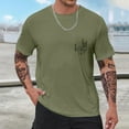 thumbnail image 1 of Vedolay Men Shirts Casual Fashion Men's Regular-Fit Short-Sleeve Crewneck Pocket T-Shirt,Green L, 1 of 5
