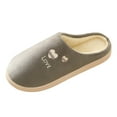 thumbnail image 1 of Vedolay Men Slippers Fuzzy Slippers Comfort Slip-On Warm Outdoor Indoor House Shoes Khaki,42-43, 1 of 4