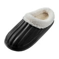 thumbnail image 1 of Vedolay Men Slippers Warm House Shoes Slip On Plush for Indoor Outdoor Black,41, 1 of 5