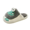 thumbnail image 1 of Vedolay Men Slippers Warm Knit Bootie Slippers Comfy Boots House Shoes Grey,45, 1 of 5