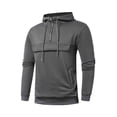 thumbnail image 1 of Vedolay Men Sports Active Sweatshirt Printed Stand Up Collar Long Sleeve Hoodies Sweater 2023 Dark Gray,3XL, 1 of 5