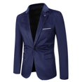 thumbnail image 1 of Vedolay Men Tops Mens Casual Long Sleeve Open Front Lapel Collar Blazer Jacket,Navy XL, 1 of 3
