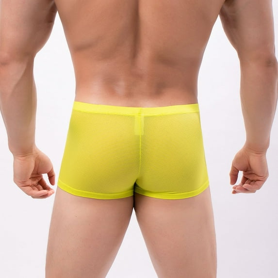 Vedolay Men Underpants Mens Underpants Male Fashion Underpants Ride Up Briefs,Yellow XL