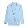 thumbnail image 1 of Vedolay Men's Blazer jackets Mens Casual Open Front Long Sleeve Work Office Lapel Button Blazer Jackets,Blue XL, 1 of 5