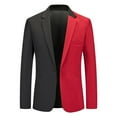 thumbnail image 1 of Vedolay Men's Blazers 2023 Long Sleeve Blazer Cardigan Outerwear Red,XL, 1 of 3