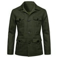 thumbnail image 1 of Vedolay Men's Blazers Ladies Jacket Coat Slim Fit Lapel Office Work Open Fron Green,XL, 1 of 4