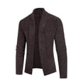 thumbnail image 1 of Vedolay Men's Cardigan Long Sleeve Button Down Coat Knit Cardigan Coat 2023 Coffee,3XL, 1 of 5