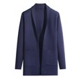 thumbnail image 1 of Vedolay Men's Cardigan Sweater 2023 Cardigan Sweaters Coat Long Sleeve Open Front Loose Coat Navy,M, 1 of 3