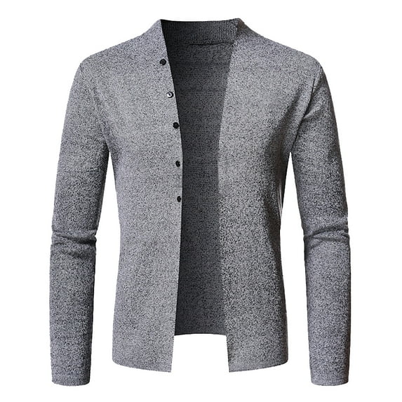 Vedolay Men's Cardigan Sweater Fall Winter Coat Causal Knitted Sweater Cardigan Grey,3XL