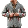thumbnail image 1 of Vedolay Men's Cardigan Sweater Knitted Sweater Autumn Winter Cardigan Sweater Top Grey,XL, 1 of 5