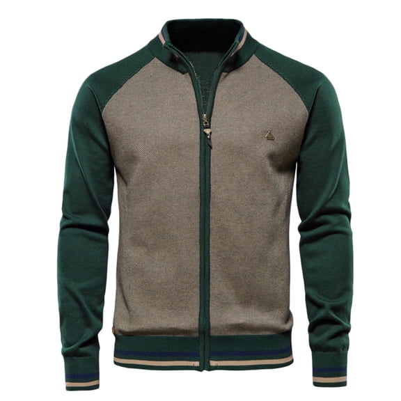 Vedolay Men's Cardigan Sweater Long Sleeve Sweaters Knit Cardigan Coats Jacket Coat 2023 Green,M