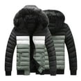 thumbnail image 1 of Vedolay Men's Coat Hooded Warm Winter Overcoat Parka Jacket Thick Outerwear Army Green,4XL, 1 of 5