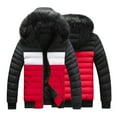 thumbnail image 1 of Vedolay Men's Coat Hooded Warm Winter Overcoat Parka Jacket Thick Outerwear Red,XL, 1 of 5