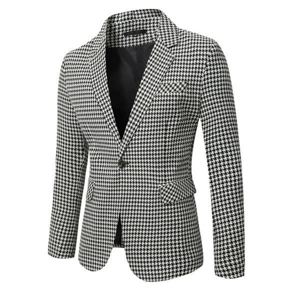 Vedolay Men's Coat Men's Fashion Blazer Open Front Long Sleeve Office Bussiness Casual Jackets,Black XL