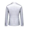 thumbnail image 1 of Vedolay Men's Coat Mens Lapel Collar Single Long Sleeve Crop Top Blazer Jacket,White XL, 1 of 4