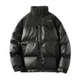 thumbnail image 1 of Vedolay Men's Coat Winter Warm Lined Thick Hooded Jacket Outwear Overcoat Black,5XL, 1 of 4
