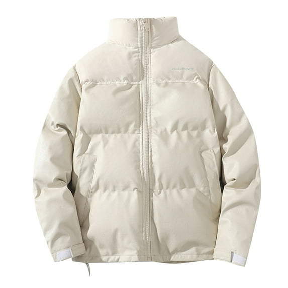 Vedolay Men's Coat Winter Warm Lined Thick Hooded Jacket Outwear Overcoat White,2XL