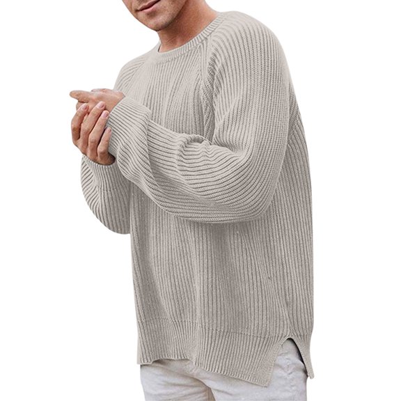 Vedolay Men's Fall Sweater 2023 Sweater for Men Fall Lightweight Knit Pullover Sweaters Grey,M