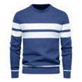 thumbnail image 1 of Vedolay Men's Fall Sweater Long Sleeve Slim Knitted Sweater Warm Pullover Tops Dark Blue,XL, 1 of 2