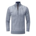 thumbnail image 1 of Vedolay Men's Fall Sweater Oversized Knitted Pullover Loose Sweater Grey,L, 1 of 5