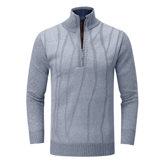 Vedolay Men's Fall Sweater Oversized Knitted Pullover Loose Sweater Grey,L