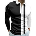 thumbnail image 1 of Vedolay Men's Fashion Polo Shirts Plus Size Shirts Long Sleeve Casual Buttton Down Shirts Top Black,L, 1 of 4