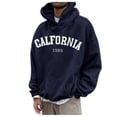 thumbnail image 1 of Vedolay Men's Hoodie Sweatshirt Pullover 2023 Half Zip Pullover Sweatshirts Quarter Zip Oversized Hoodies Navy,XL, 1 of 5