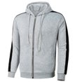 thumbnail image 1 of Vedolay Men's Hoodie Sweatshirt Pullover 2023 Hooded Pocket Open Front Knit Jacket Sweater Cardigan Gray,XL, 1 of 3