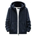 thumbnail image 1 of Vedolay Men's Hoodie Sweatshirt Pullover 2023 Long Sleeve Crew Neck Shirt Dark Blue,3XL, 1 of 4