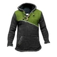 thumbnail image 1 of Vedolay Men's Hoodie Sweatshirt Pullover 2023 Soft and Comfy Basic Pullover Crewneck Sweatshirt Green,L, 1 of 3