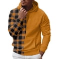 thumbnail image 1 of Vedolay Men's Hoodies 2023 Half Zip Cropped Hoodies Quarter Zip Up Pullover Sweatshirts Orange,M, 1 of 4