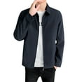 thumbnail image 1 of Vedolay Men's Jacket 2023 Long Sleeve Bomber Jacket Coat with Pocket Dark Blue,3XL, 1 of 5