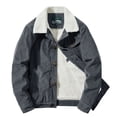 thumbnail image 1 of Vedolay Men's Jacket Long Sleeve Sportswear Coat Jacket Clothes Grey,L, 1 of 4