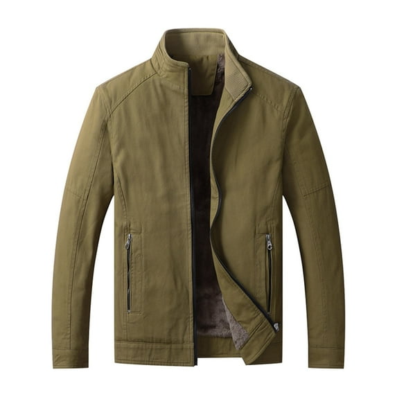 Vedolay Men's Jackets Business Casual Winter Fall Coat with Pockets Khaki,XL