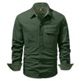 thumbnail image 1 of Vedolay Men's Lightweight Jackets 2023 Fall Open Front Ribbed Cardigan Jackets with Pockets Green,M, 1 of 5