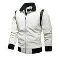 thumbnail image 1 of Vedolay Men's Lightweight Jackets Casual Daily Jackets Lightweight Zip up Casual Jacket Clothes White,4XL, 1 of 4