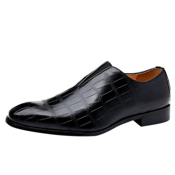 Vedolay Men's Oxfords,Men's Plain Toe Oxford Shoes Business Formal Dress Sneakers(Black,13)