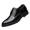 thumbnail image 1 of Vedolay Men's Oxfords,Mens Leather Updated Classic Cap Toe Oxfords Lace Dress Shoes(Black,12.5), 1 of 5