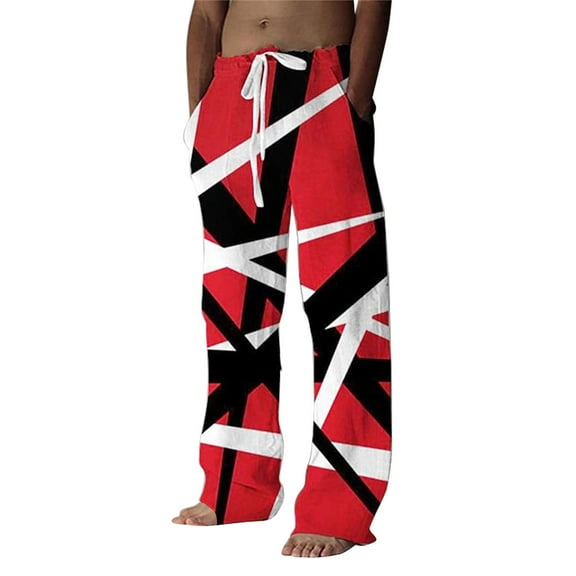 Vedolay Men's Pants Casual Straight-Fit Stretch Cargo Pants Red,XL