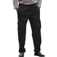 thumbnail image 1 of Vedolay Men's Pants Loose Casual Solid Color Trousers Straight Pants Black,L, 1 of 5