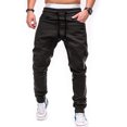 thumbnail image 1 of Vedolay Men's Pants Men's Casual Pants Leg Pockets Vintage Male Trousers,Black XXL, 1 of 4