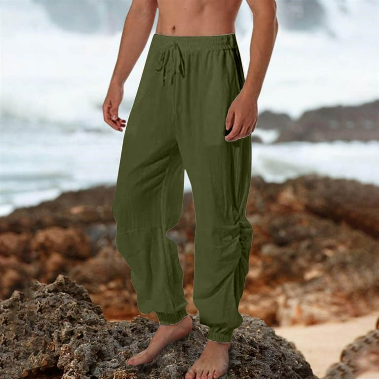 Green outdoor shop trousers